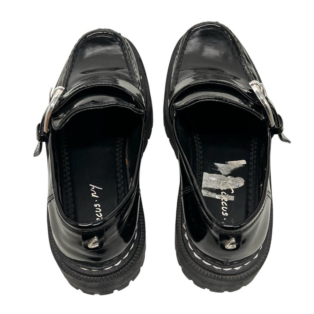 Sam Edelman Circus Everly Black Patent Platform Chunky Lug Loafers Women’s 8.5 - Picture 9 of 14